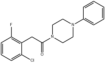 2-(2-chloro-6-fluorophenyl)-1-(4-phenylpiperazin-1-yl)ethanone Struktur