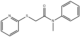 N-methyl-N-phenyl-2-(pyridin-2-ylsulfanyl)acetamide Struktur