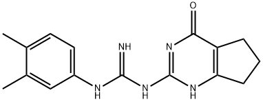 1-(3,4-dimethylphenyl)-3-(4-oxo-4,5,6,7-tetrahydro-3H-cyclopenta[d]pyrimidin-2-yl)guanidine Struktur