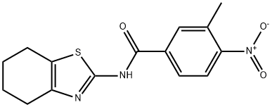 3-methyl-4-nitro-N-(4,5,6,7-tetrahydro-1,3-benzothiazol-2-yl)benzamide Struktur