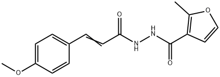 N'-[3-(4-methoxyphenyl)acryloyl]-2-methyl-3-furohydrazide Struktur