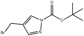 tert-butyl 4-(bromomethyl)-1H-pyrazole-1-carboxylate Struktur