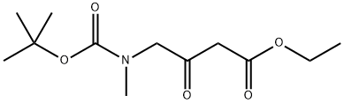 4-[[(1,1-dimethylethoxy)carbonyl]methylamino]-3-oxoButanoic acid ethyl ester Struktur