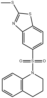 1-{[2-(methylsulfanyl)-1,3-benzothiazol-5-yl]sulfonyl}-1,2,3,4-tetrahydroquinoline Struktur