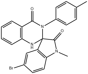 5-bromo-1-methyl-3'-(4-methylphenyl)-1'H-spiro[indole-3,2'-quinazoline]-2,4'(1H,3'H)-dione Struktur