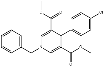 dimethyl 1-benzyl-4-(4-chlorophenyl)-1,4-dihydropyridine-3,5-dicarboxylate Struktur