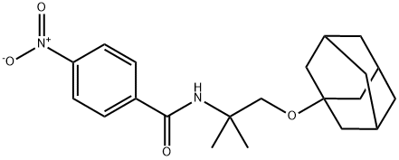 N-[2-methyl-1-(tricyclo[3.3.1.1~3,7~]dec-1-yloxy)propan-2-yl]-4-nitrobenzamide Struktur