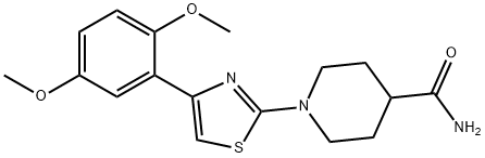 1-[4-(2,5-dimethoxyphenyl)-1,3-thiazol-2-yl]piperidine-4-carboxamide Struktur