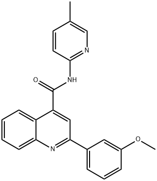 2-(3-methoxyphenyl)-N-(5-methyl-2-pyridinyl)-4-quinolinecarboxamide Struktur