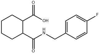 2-{[(4-fluorobenzyl)amino]carbonyl}cyclohexanecarboxylic acid Struktur