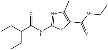 ethyl 2-(2-ethylbutanamido)-4-methylthiazole-5-carboxylate Struktur