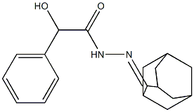 N'-(adamantan-2-ylidene)-2-hydroxy-2-phenylacetohydrazide Struktur