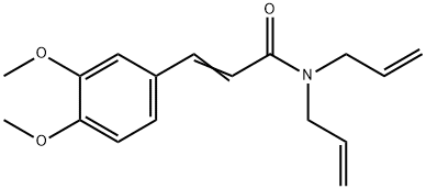 (2E)-3-(3,4-dimethoxyphenyl)-N,N-di(prop-2-en-1-yl)prop-2-enamide Struktur