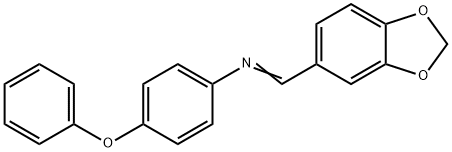 N-(3,4-METHYLENEDIOXYBENZYLIDENE)-4-PHENOXYANILINE Struktur