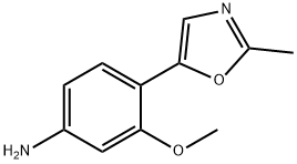 3-methoxy-4-(2-methyl-5-oxazolyl)benzenamine Struktur