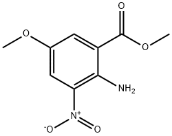 methyl 2-amino-5-methoxy-3-nitrobenzoate Struktur