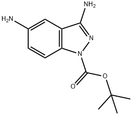 tert-butyl 3,5-diamino-1H-indazole-1-carboxylate Struktur