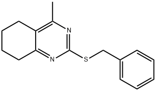 2-(benzylsulfanyl)-4-methyl-5,6,7,8-tetrahydroquinazoline Struktur