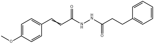 3-(4-methoxyphenyl)-N'-(3-phenylpropanoyl)acrylohydrazide Struktur