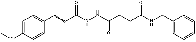 N-benzyl-4-{2-[3-(4-methoxyphenyl)acryloyl]hydrazino}-4-oxobutanamide Struktur