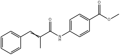 (Z)-methyl 4-(2-methyl-3-phenylacrylamido)benzoate Struktur