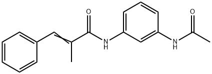 (2E)-N-[3-(acetylamino)phenyl]-2-methyl-3-phenylprop-2-enamide Struktur