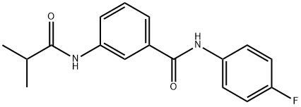 N-(4-fluorophenyl)-3-[(2-methylpropanoyl)amino]benzamide Struktur