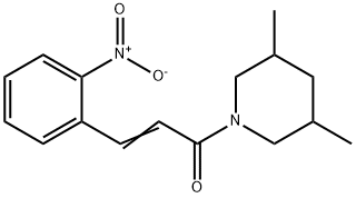 (2E)-1-(3,5-dimethylpiperidin-1-yl)-3-(2-nitrophenyl)prop-2-en-1-one Struktur