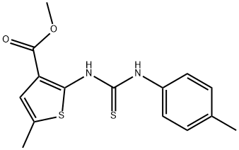 methyl 5-methyl-2-(3-(p-tolyl)thioureido)thiophene-3-carboxylate Struktur