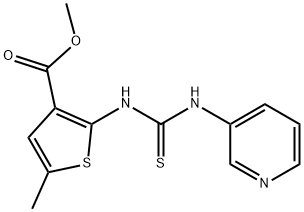 methyl 5-methyl-2-(3-(pyridin-3-yl)thioureido)thiophene-3-carboxylate Struktur