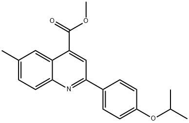 methyl 2-(4-isopropoxyphenyl)-6-methylquinoline-4-carboxylate Struktur