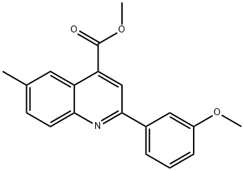 methyl 2-(3-methoxyphenyl)-6-methylquinoline-4-carboxylate Struktur