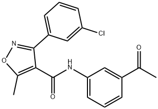 N-(3-acetylphenyl)-3-(3-chlorophenyl)-5-methyl-1,2-oxazole-4-carboxamide Struktur