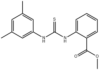 methyl 2-(3-(3,5-dimethylphenyl)thioureido)benzoate Struktur