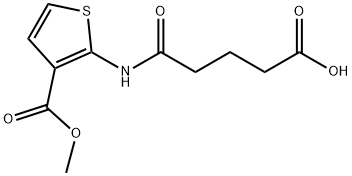 5-((3-(methoxycarbonyl)thiophen-2-yl)amino)-5-oxopentanoic acid Struktur