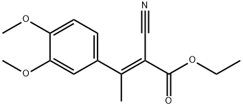 (E)-ethyl 2-cyano-3-(3,4-dimethoxyphenyl)but-2-enoate Struktur