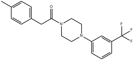 2-(4-methylphenyl)-1-{4-[3-(trifluoromethyl)phenyl]piperazin-1-yl}ethanone Struktur