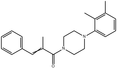 (2Z)-1-[4-(2,3-dimethylphenyl)piperazin-1-yl]-2-methyl-3-phenylprop-2-en-1-one Struktur