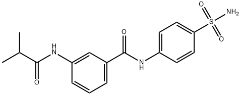 3-[(2-methylpropanoyl)amino]-N-(4-sulfamoylphenyl)benzamide Struktur