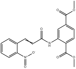 dimethyl 2-{[(2E)-3-(2-nitrophenyl)prop-2-enoyl]amino}benzene-1,4-dicarboxylate Struktur