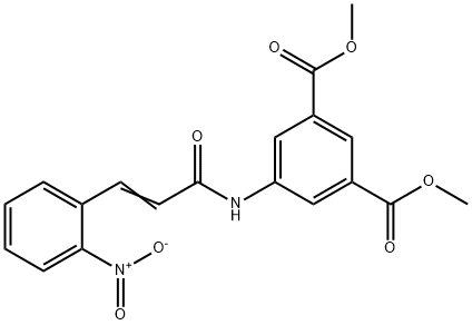 dimethyl 5-{[(2E)-3-(2-nitrophenyl)prop-2-enoyl]amino}benzene-1,3-dicarboxylate Struktur