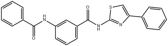 3-[(phenylcarbonyl)amino]-N-(4-phenyl-1,3-thiazol-2-yl)benzamide Struktur