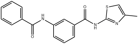 N-(4-methyl-1,3-thiazol-2-yl)-3-[(phenylcarbonyl)amino]benzamide Struktur