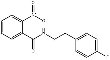 N-[2-(4-fluorophenyl)ethyl]-3-methyl-2-nitrobenzamide Struktur