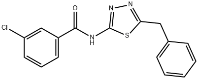 N-(5-benzyl-1,3,4-thiadiazol-2-yl)-3-chlorobenzamide Struktur