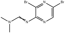 N'-(3,5-DIBROMO-PYRAZIN-2-YL)-N,N-DIMETHYL-FORMAMIDINE 結(jié)構(gòu)式