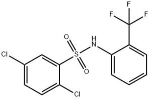 2,5-dichloro-N-[2-(trifluoromethyl)phenyl]benzenesulfonamide Struktur