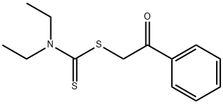 2-oxo-2-phenylethyl diethylcarbamodithioate Struktur