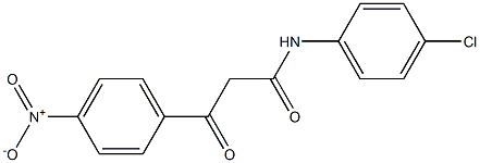 N-(4-CHLORO-PHENYL)-3-(4-NITRO-PHENYL)-3-OXO-PROPIONAMIDE Struktur