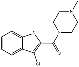 (3-chloro-1-benzothiophen-2-yl)(4-methylpiperazin-1-yl)methanone Struktur